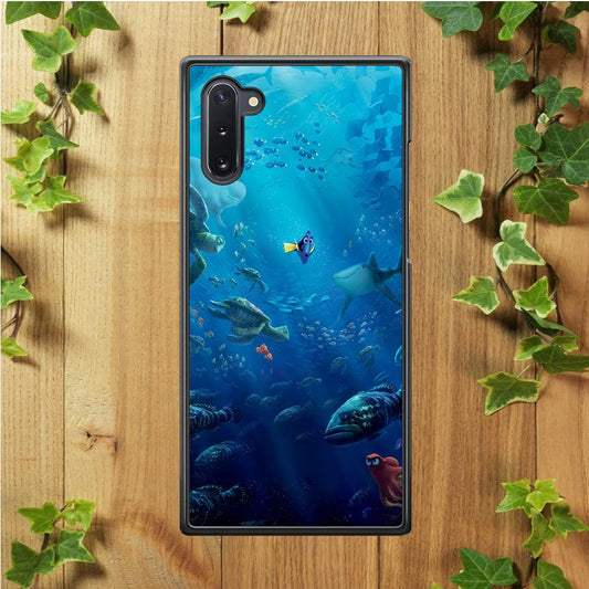 Finding Dory Samsung Galaxy Note 10 Case-Rubber / Black (2D Case)-Xtracase