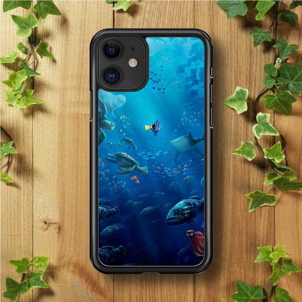 Finding Dory iPhone 11 Case-Rubber / Black (2D Case)-Xtracase