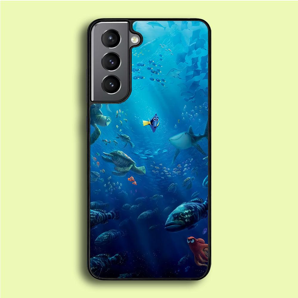 Finding Dory Samsung Galaxy S21 Plus Case-Rubber / White (2D Case)-Xtracase