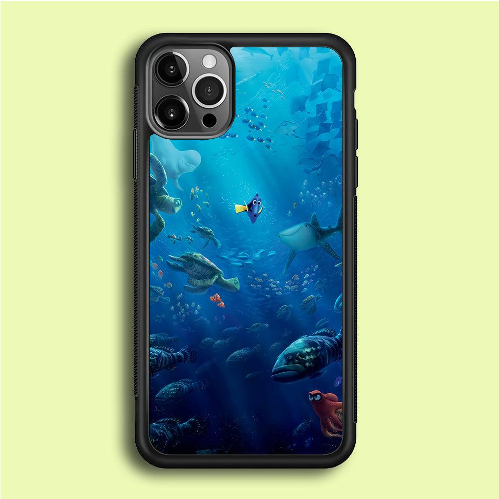 Finding Dory iPhone 12 Pro Case-Rubber / Black (2D Case)-Xtracase