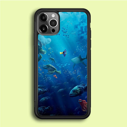 Finding Dory iPhone 12 Pro Case-Rubber / Black (2D Case)-Xtracase