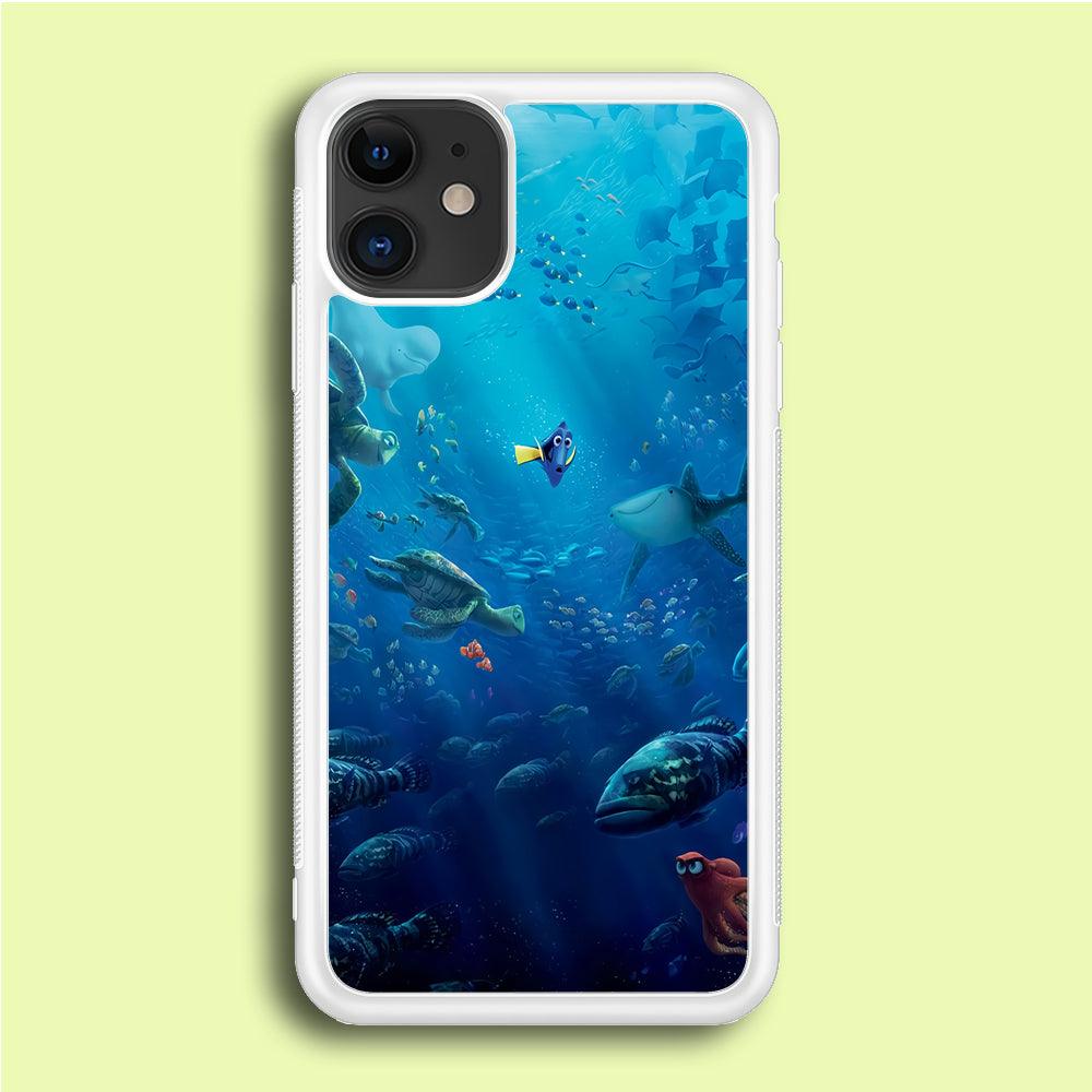 Finding Dory iPhone 12 Mini Case-Rubber / White (2D Case)-Xtracase
