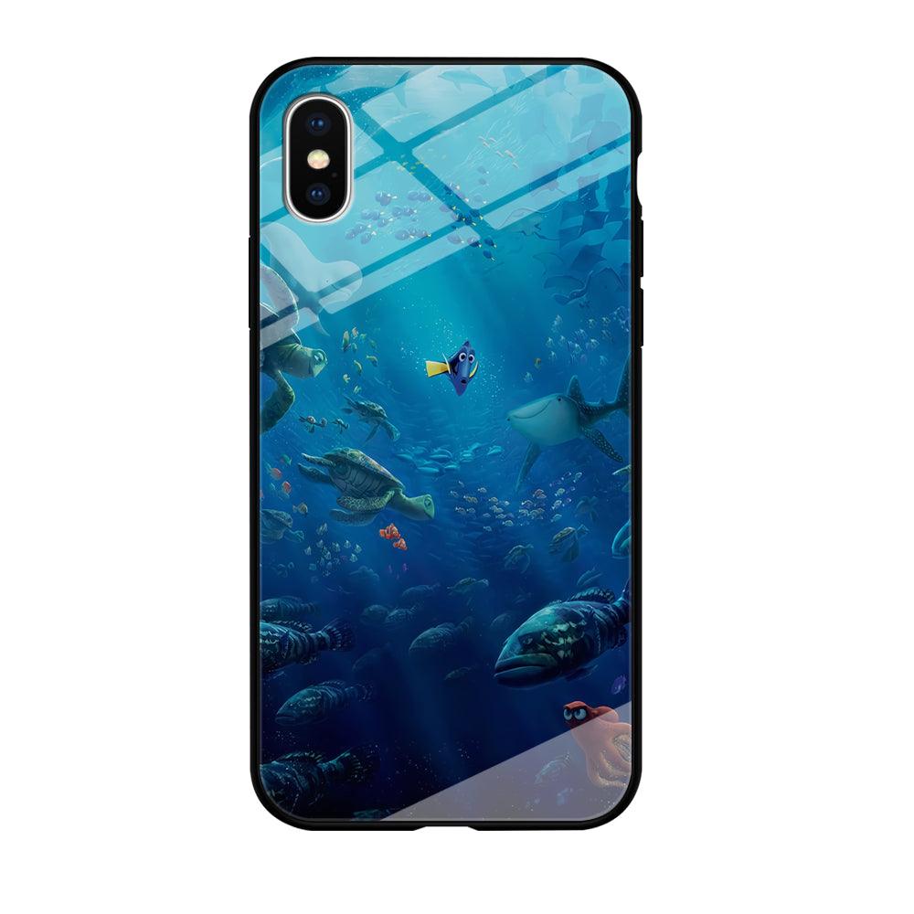 Finding Dory iPhone X Case-Tempered Glass Case-Xtracase