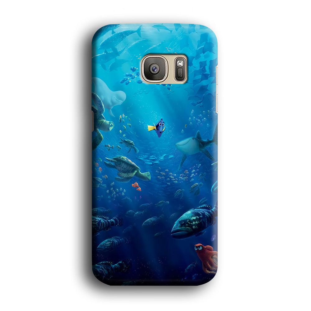 Finding Dory Samsung Galaxy S7 Edge Case-Plastic / Full Wrap (3D Case)-Xtracase