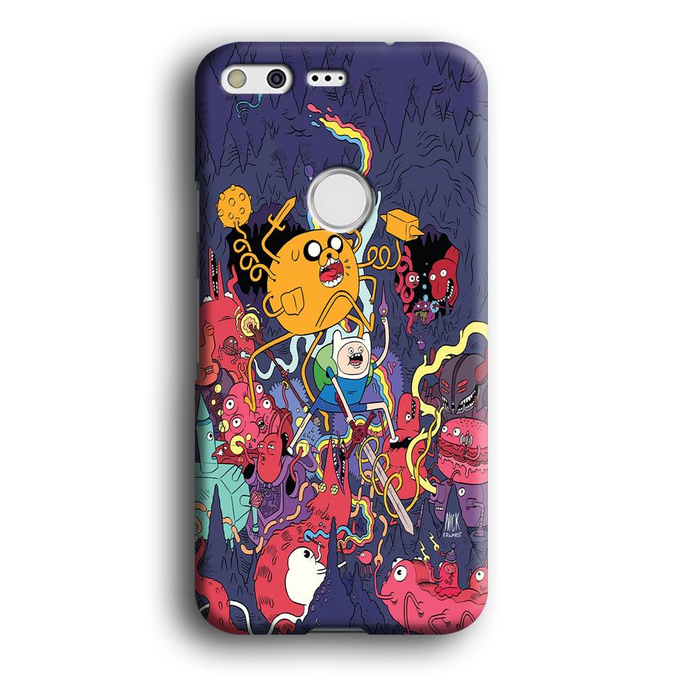Finn and Jake Fights Monsters Google Pixel XL 3D Case-Xtracase