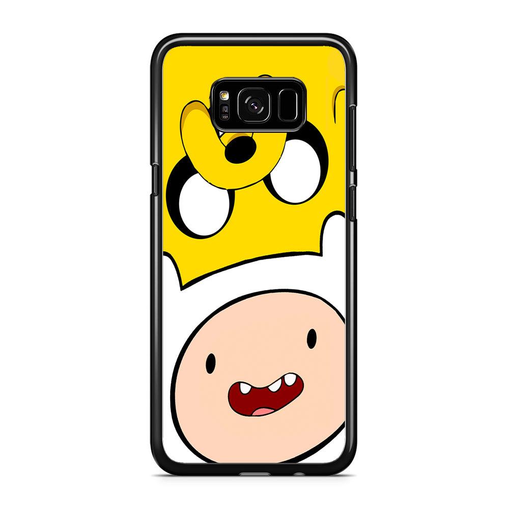Finn and Jake Adventure Time Samsung Galaxy S8 Case-Rubber / Black (2D Case)-Xtracase