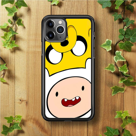 Finn and Jake Adventure Time iPhone 11 Pro Max Case-Rubber / Black (2D Case)-Xtracase