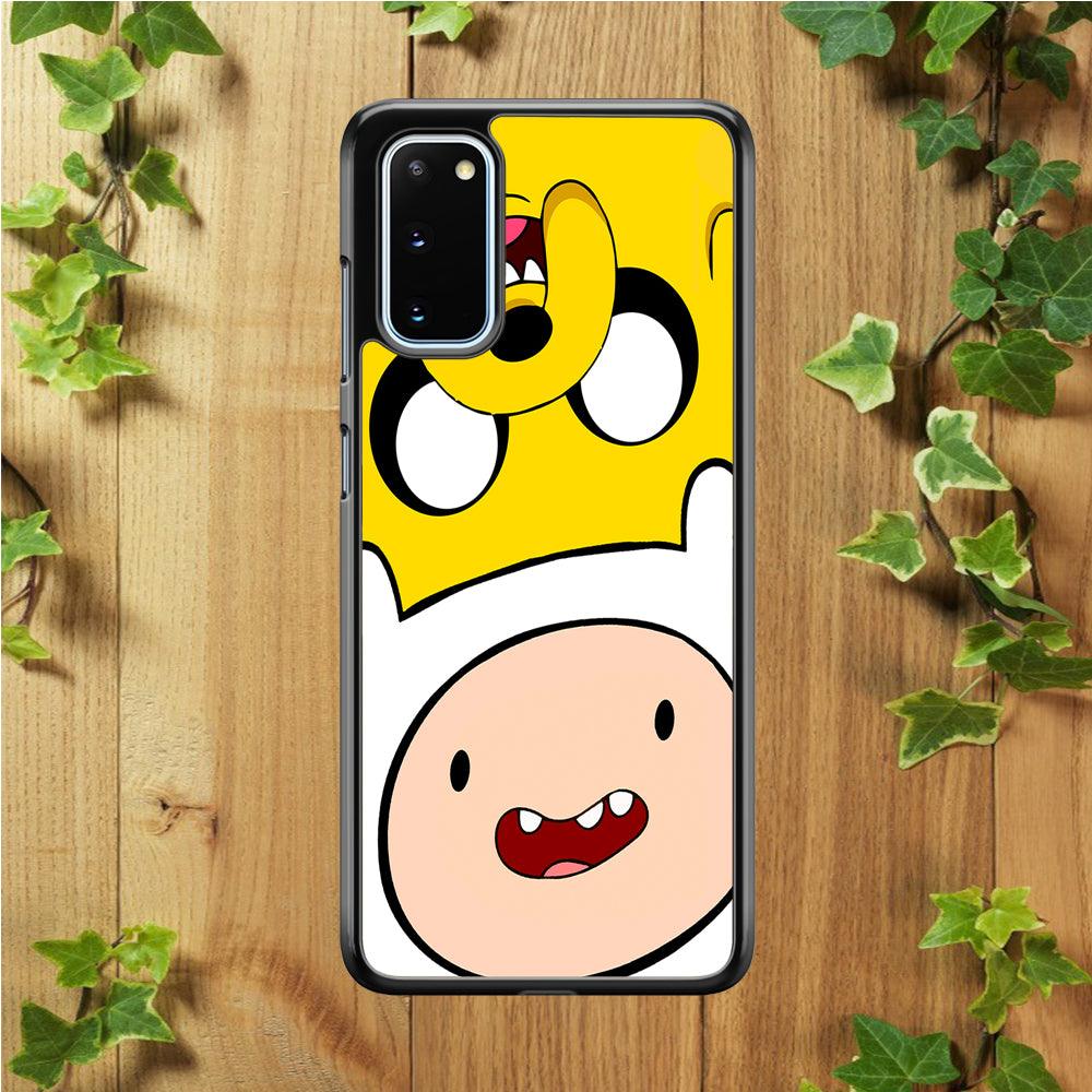 Finn and Jake Adventure Time Samsung Galaxy S20 Case-Rubber / Black (2D Case)-Xtracase