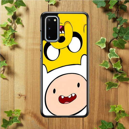 Finn and Jake Adventure Time Samsung Galaxy S20 Case-Rubber / Black (2D Case)-Xtracase