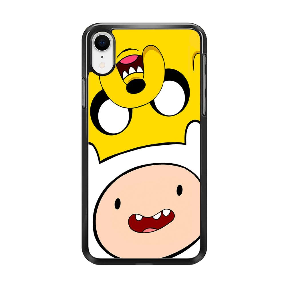 Finn and Jake Adventure Time iPhone XR Case-Rubber / Black (2D Case)-Xtracase
