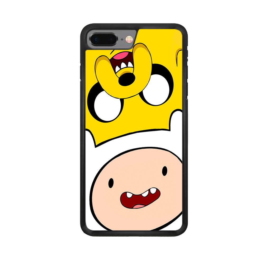 Finn and Jake Adventure Time iPhone 7 Plus Case-Rubber / Black (2D Case)-Xtracase