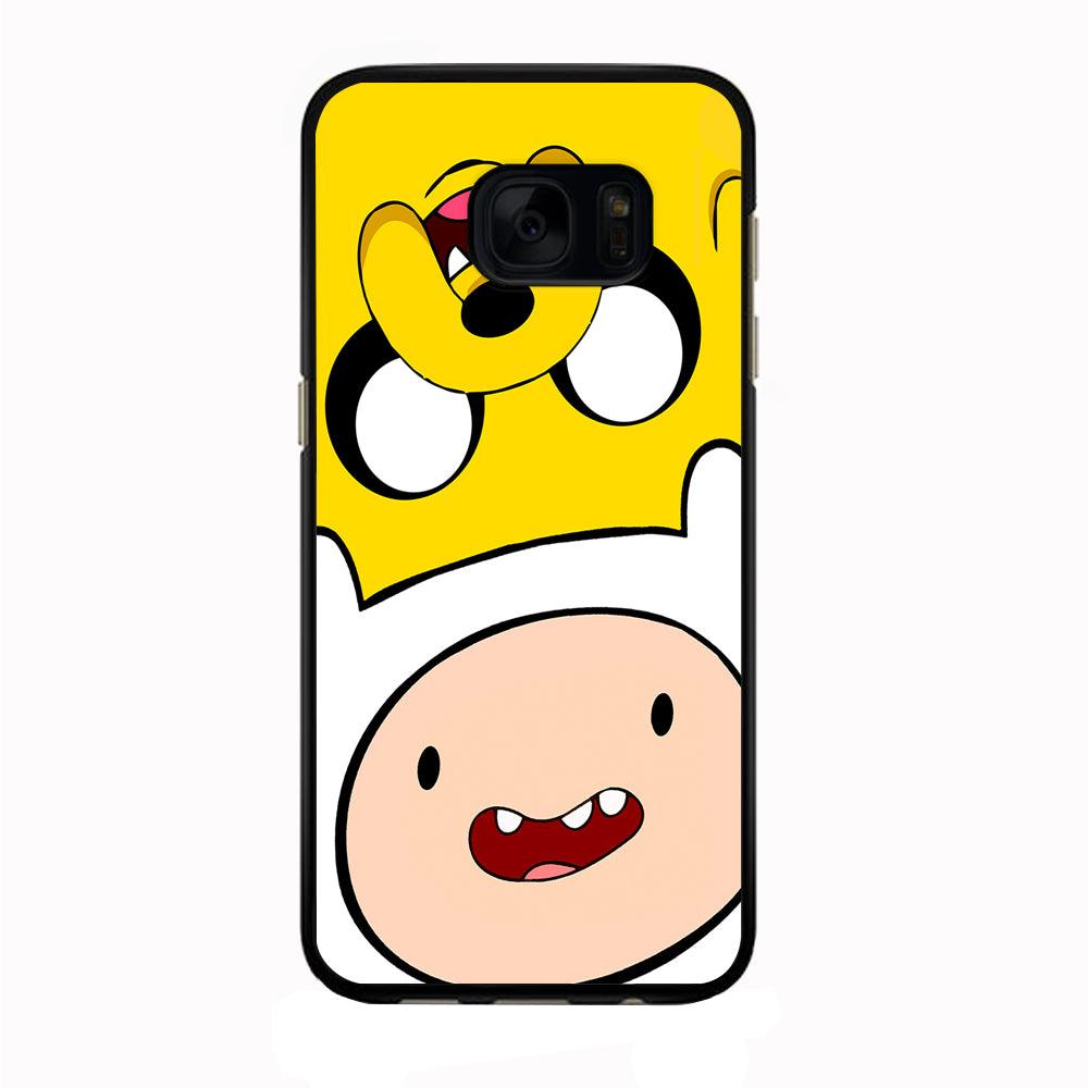 Finn and Jake Adventure Time Samsung Galaxy S7 Case-Rubber / Black (2D Case)-Xtracase