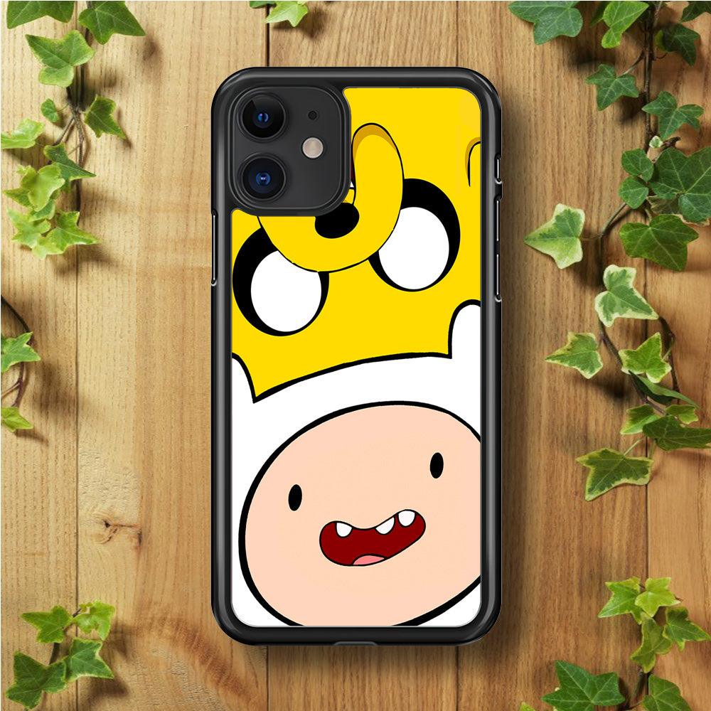 Finn and Jake Adventure Time iPhone 11 Case-Rubber / Black (2D Case)-Xtracase