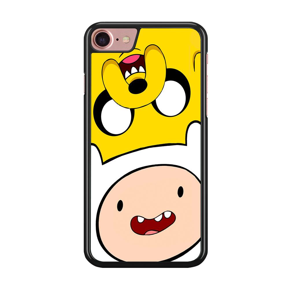 Finn and Jake Adventure Time iPhone 8 Case-Rubber / Black (2D Case)-Xtracase