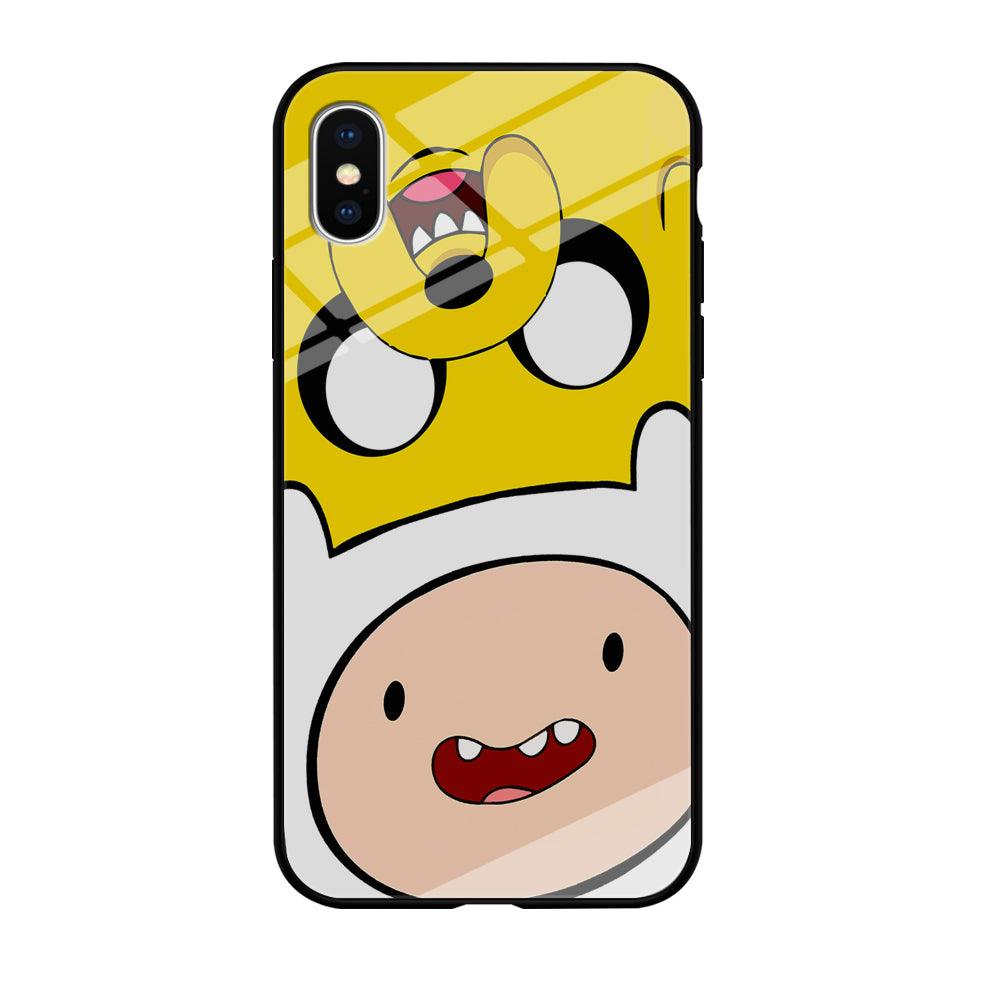 Finn and Jake Adventure Time iPhone Xs Max Case-Tempered Glass Case-Xtracase