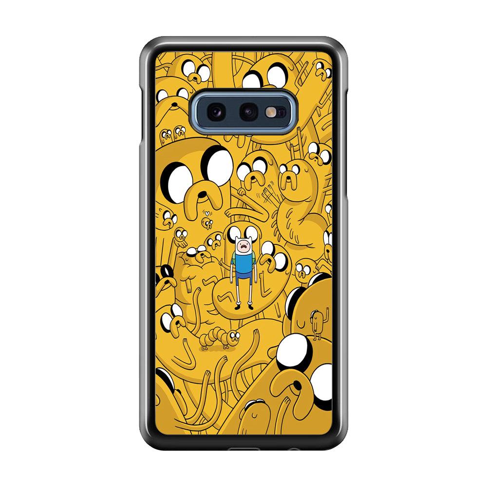 Finn and Jake Doodle Samsung Galaxy S10E Case-Plastic / Full Wrap (3D Case)-Xtracase