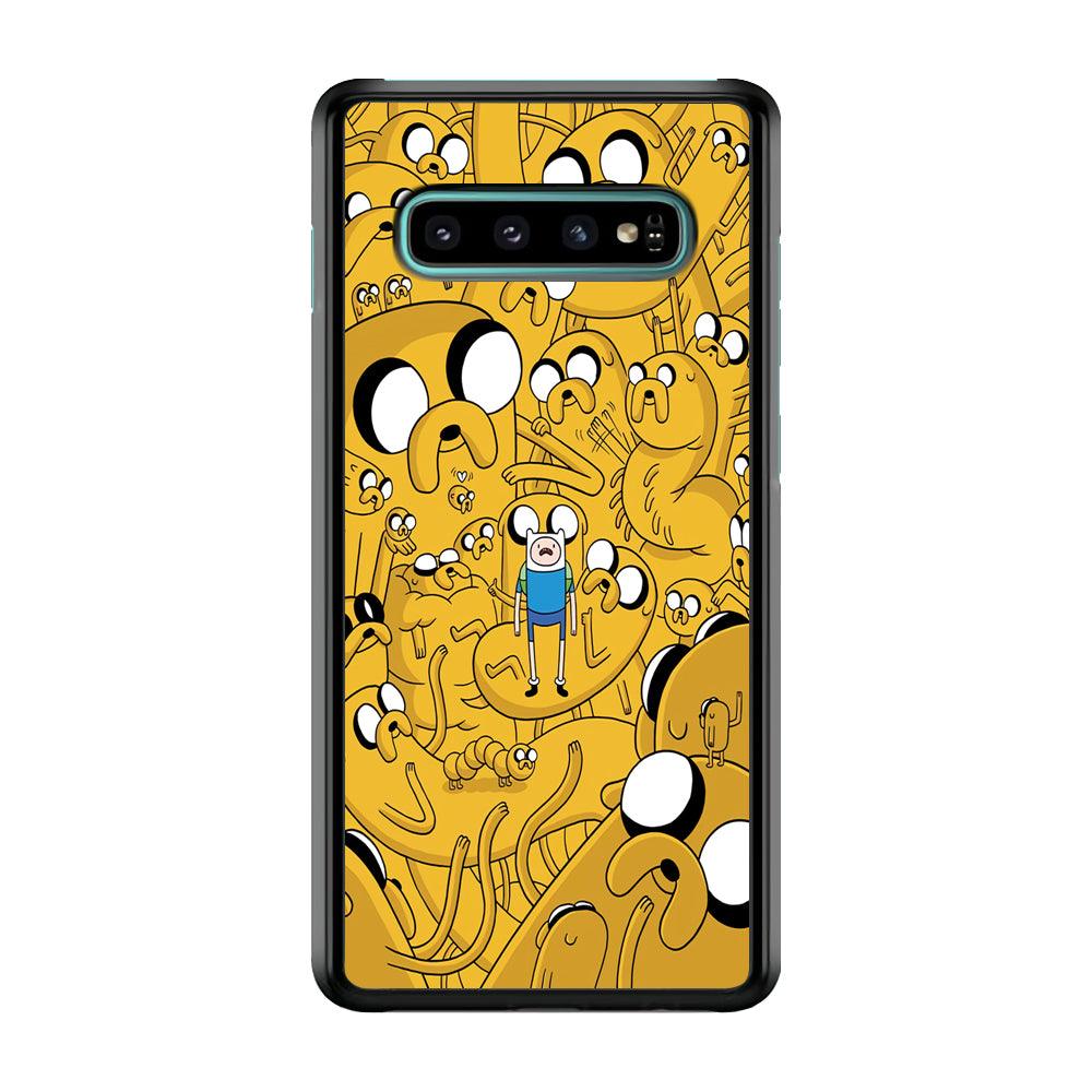 Finn and Jake Doodle Samsung Galaxy S10 Case-Plastic / Full Wrap (3D Case)-Xtracase