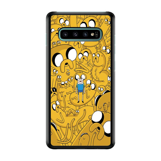 Finn and Jake Doodle Samsung Galaxy S10 Case-Plastic / Full Wrap (3D Case)-Xtracase