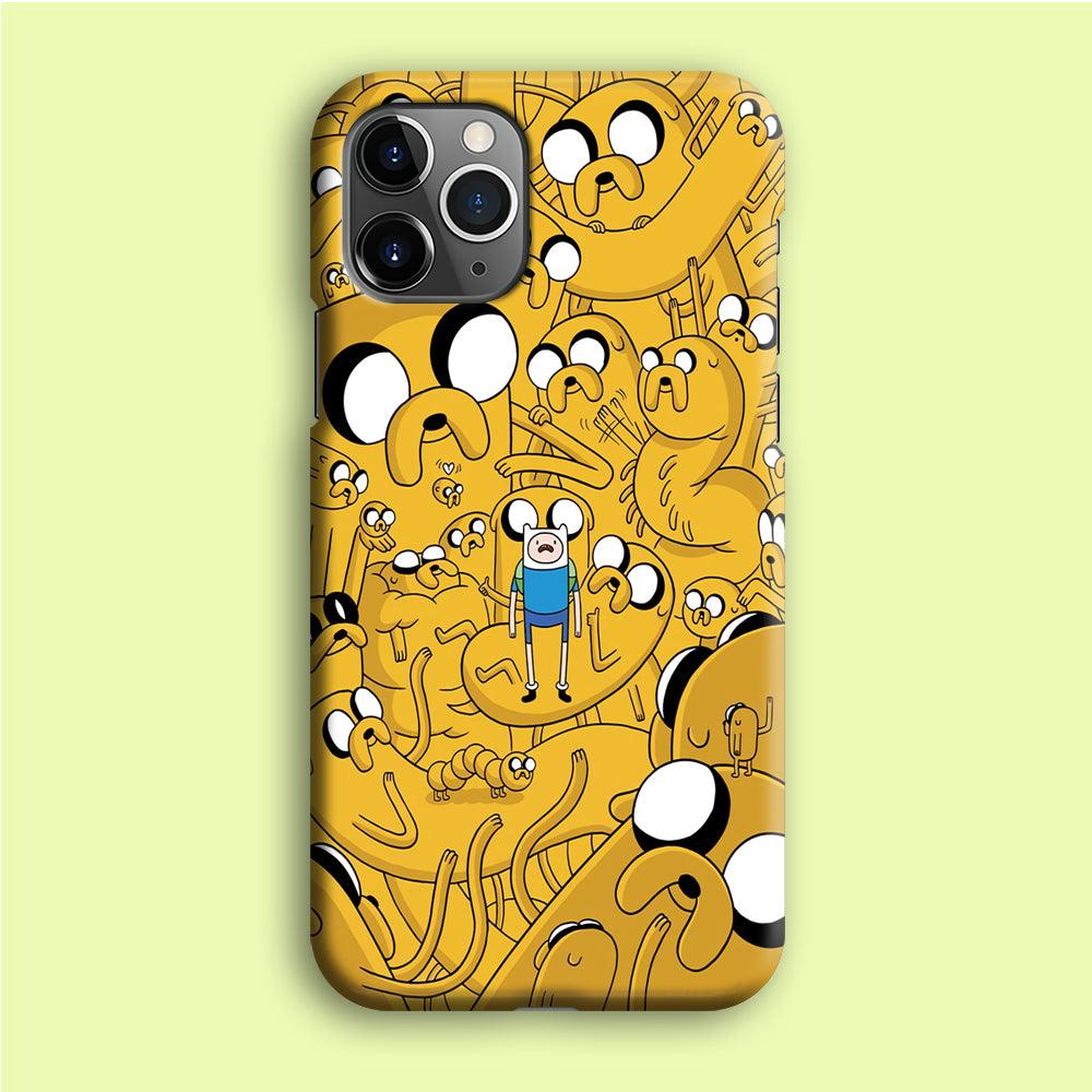 Finn and Jake Doodle iPhone 12 Pro Case-Plastic / Full Wrap (3D Case)-Xtracase