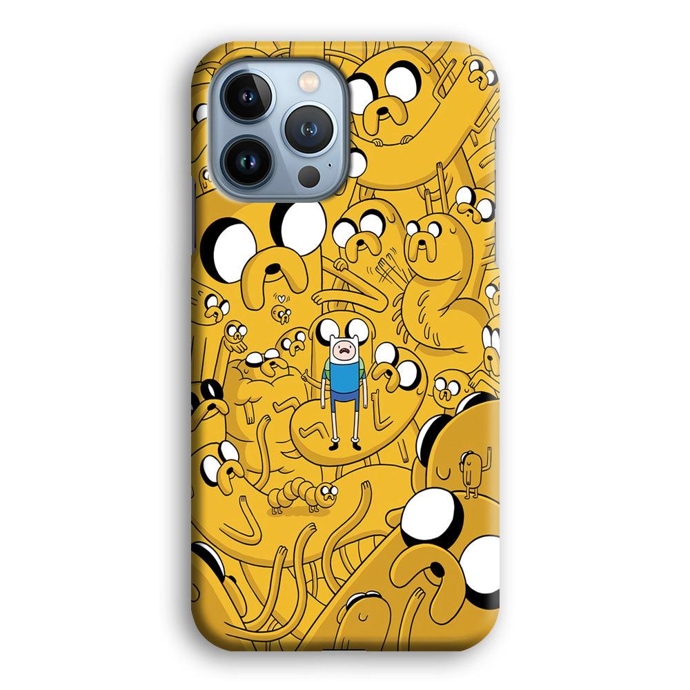 Finn and Jake Doodle iPhone 13 Pro Max Case-Plastic / Full Wrap (3D Case)-Xtracase