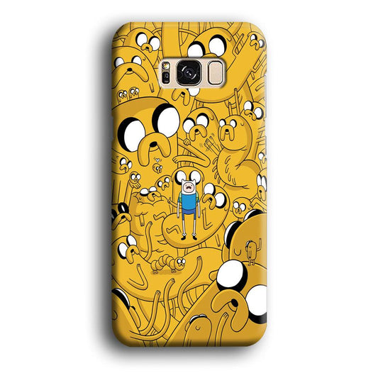 Finn and Jake Doodle Samsung Galaxy S8 Case-Plastic / Full Wrap (3D Case)-Xtracase