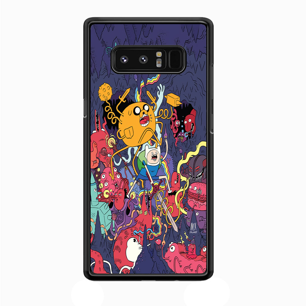 Finn and Jake Fights Monsters Samsung Galaxy Note 8 Case