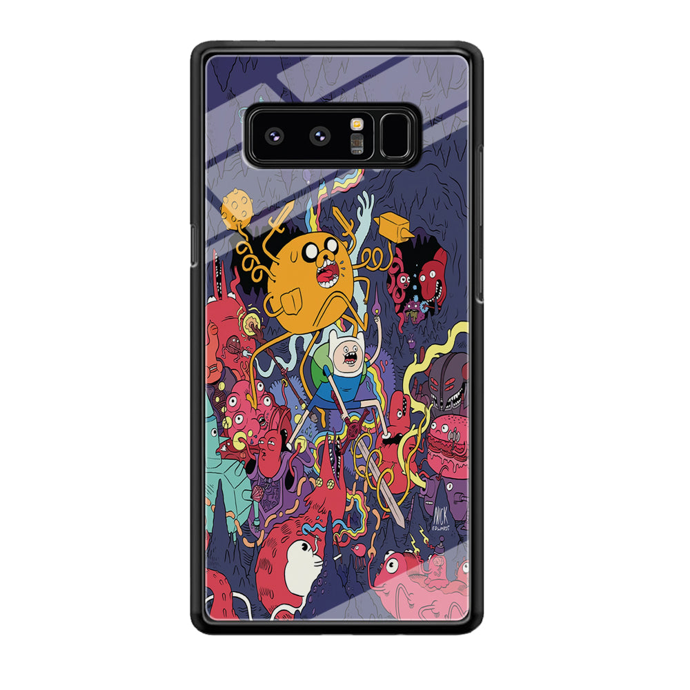 Finn and Jake Fights Monsters Samsung Galaxy Note 8 Case