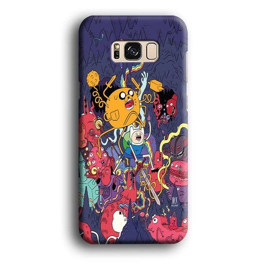 Finn and Jake Fights Monsters Samsung Galaxy S8 Case-Plastic / Full Wrap (3D Case)-Xtracase