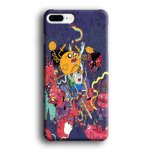 Finn and Jake Fights Monsters iPhone 7 Plus Case-Plastic / Full Wrap (3D Case)-Xtracase