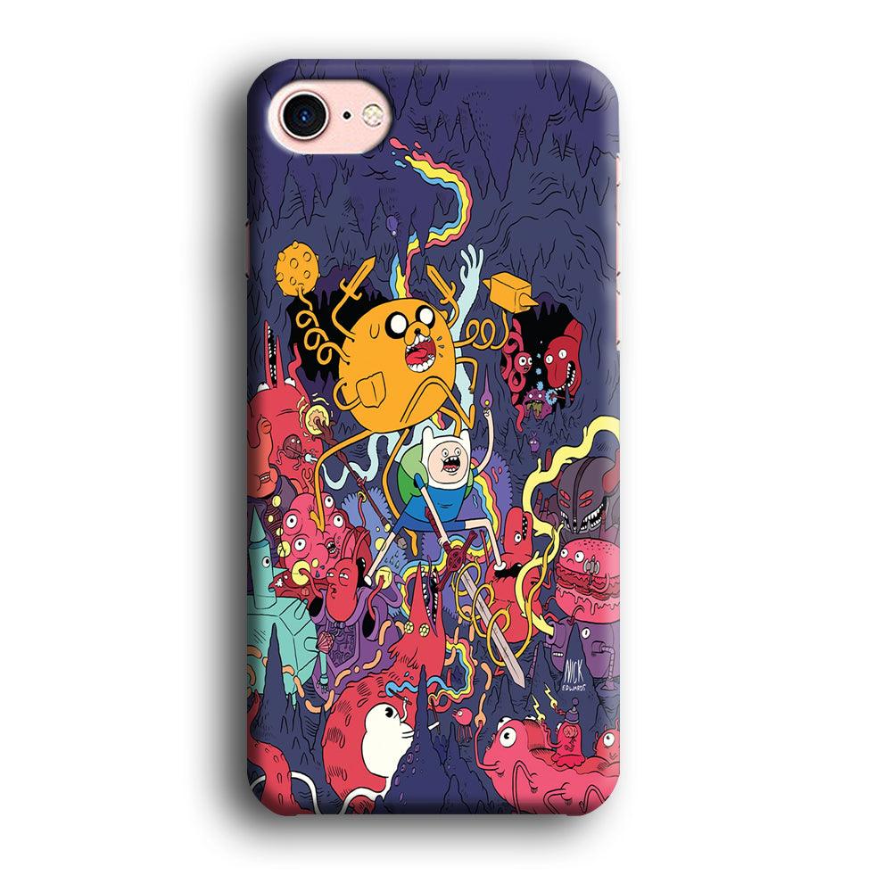 Finn and Jake Fights Monsters iPhone 7 Case-Plastic / Full Wrap (3D Case)-Xtracase
