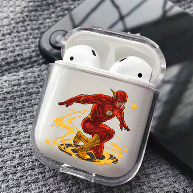 Flash Comic Hard Plastic Protective Clear Case Cover For Apple Airpods