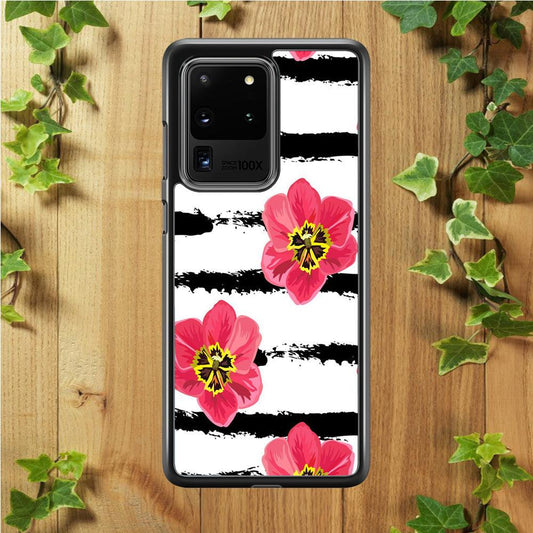 Flower Painting Streak Samsung Galaxy S20 Ultra Case-Plastic / Full Wrap (3D Case)-Xtracase