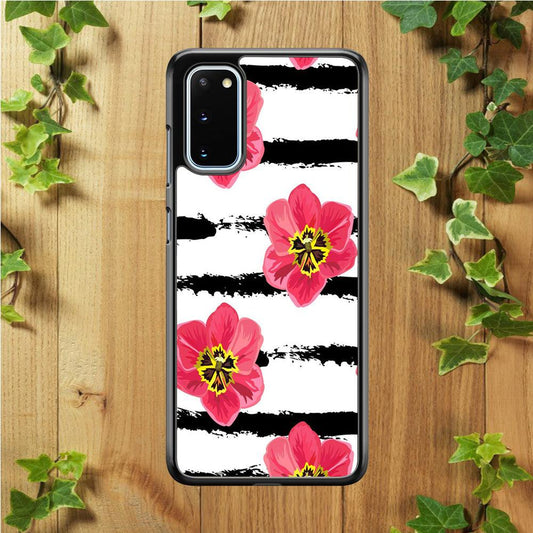 Flower Painting Streak Samsung Galaxy S20 Case-Plastic / Full Wrap (3D Case)-Xtracase