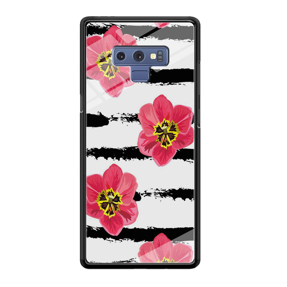 Flower Painting Streak Samsung Galaxy Note 9 Case