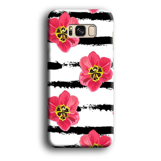 Flower Painting Streak Samsung Galaxy S8 Case-Plastic / Full Wrap (3D Case)-Xtracase