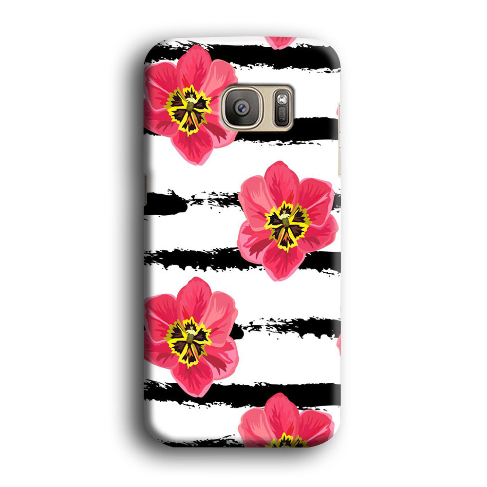 Flower Painting Streak Samsung Galaxy S7 Edge Case