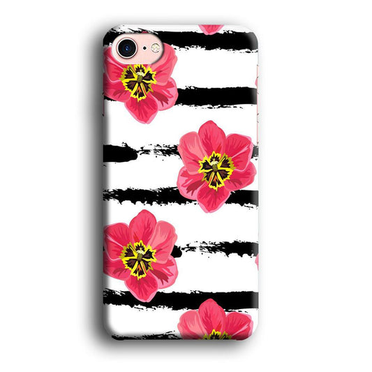 Flower Painting Streak iPhone 8 Case-Plastic / Full Wrap (3D Case)-Xtracase