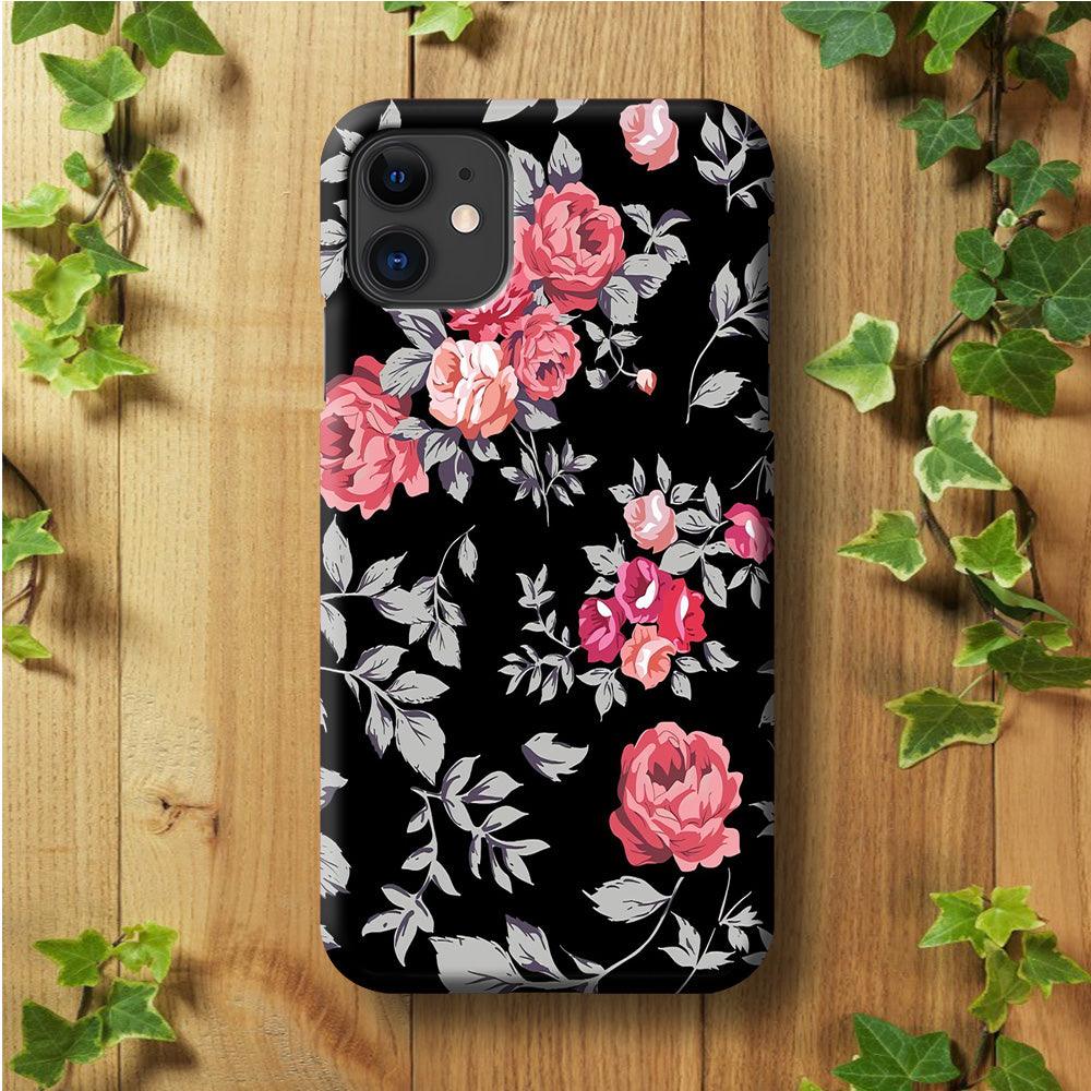Flower Pattern 004 iPhone 11 Case-Plastic / Full Wrap (3D Case)-Xtracase