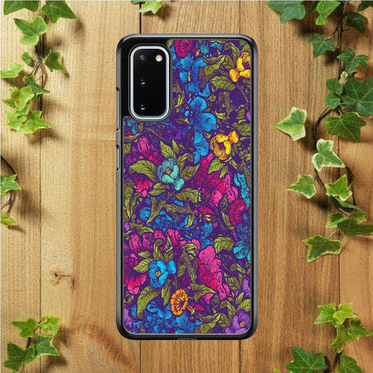 Flower Pattern 005 Samsung Galaxy S20 Case-Plastic / Full Wrap (3D Case)-Xtracase