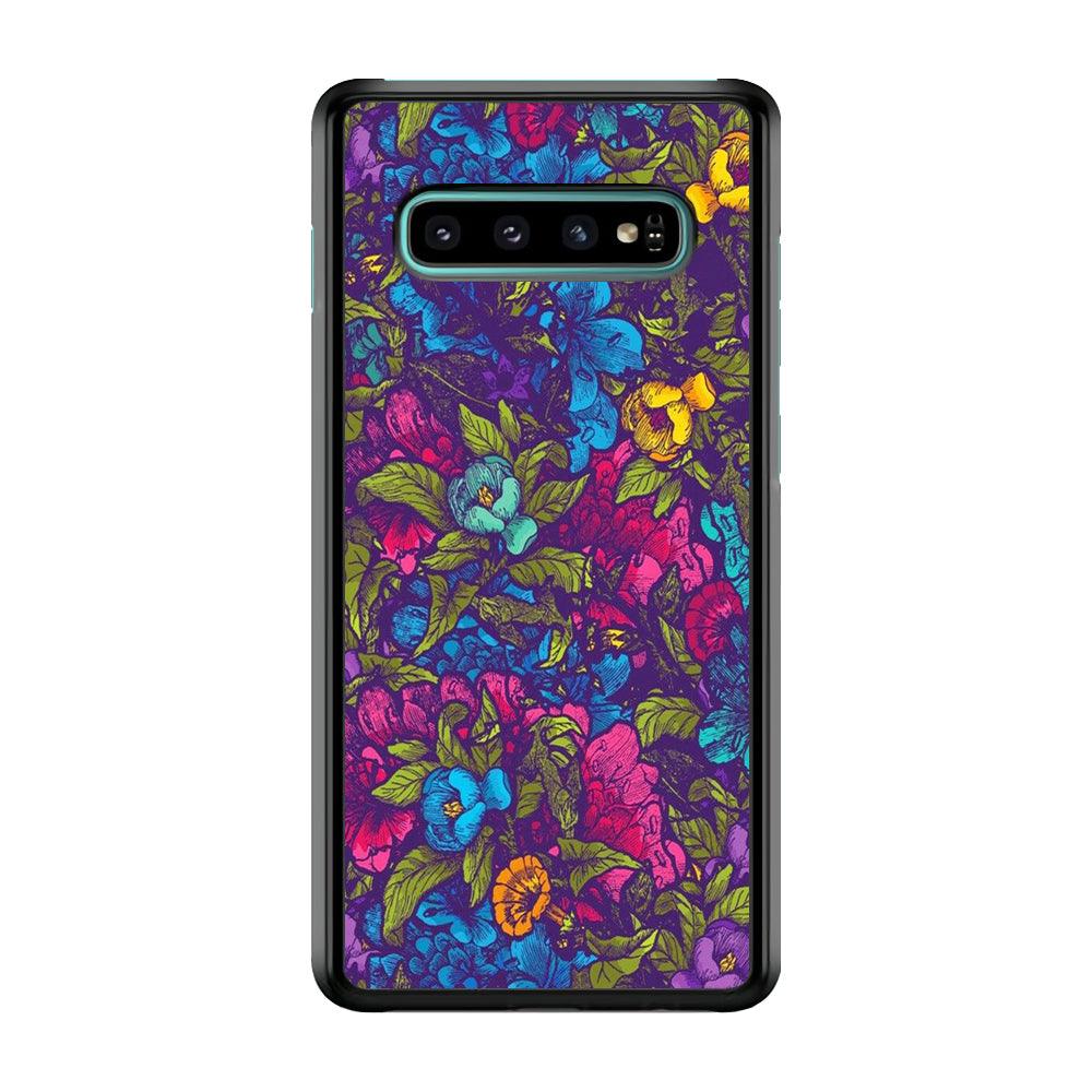 Flower Pattern 005 Samsung Galaxy S10 Case-Plastic / Full Wrap (3D Case)-Xtracase