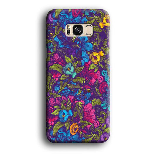Flower Pattern 005 Samsung Galaxy S8 Case-Plastic / Full Wrap (3D Case)-Xtracase