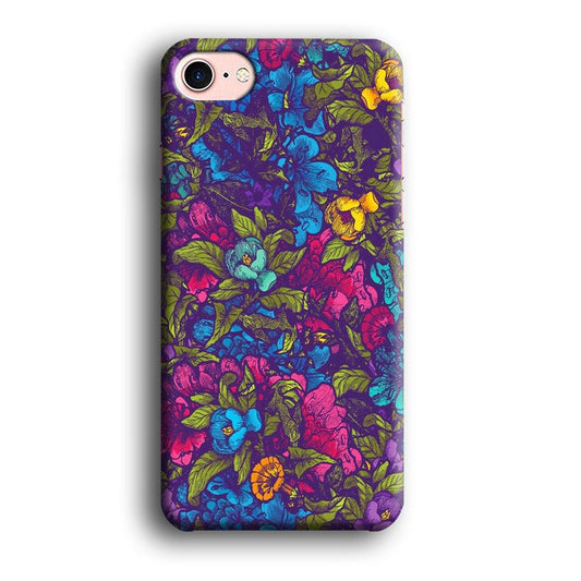 Flower Pattern 005 iPhone 8 Case-Plastic / Full Wrap (3D Case)-Xtracase