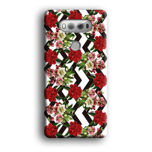 Flowers Zigzag Stripe LG V20 3D Case-Xtracase