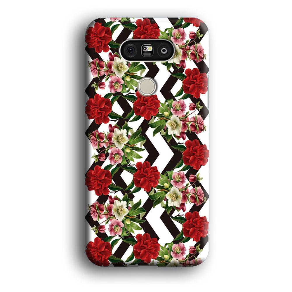 Flowers Zigzag Stripe LG G5 3D Case-Xtracase