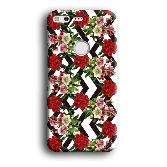 Flowers Zigzag Stripe Google Pixel 3D Case-Xtracase