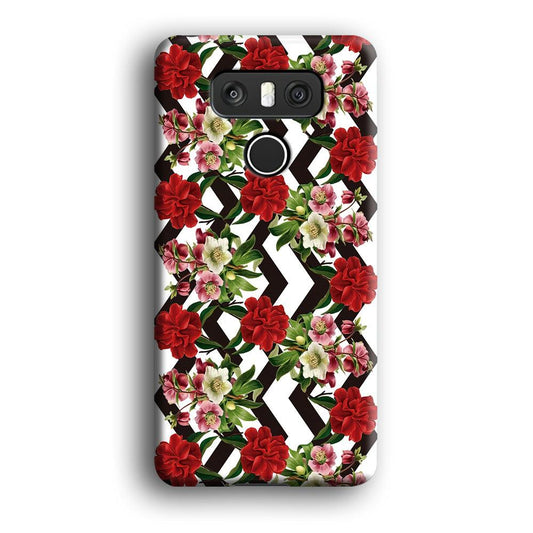 Flowers Zigzag Stripe LG G6 3D Case-Xtracase