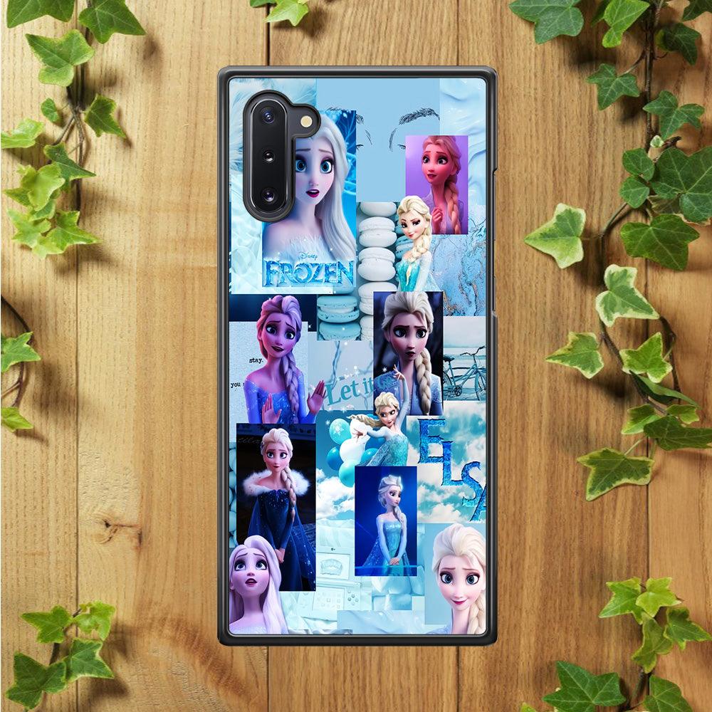 Frozen Elsa Aesthetic Samsung Galaxy Note 10 Case-Rubber / Black (2D Case)-Xtracase