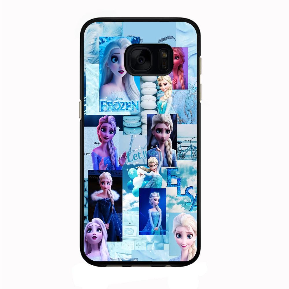 Frozen Elsa Aesthetic Samsung Galaxy S7 Case-Rubber / Black (2D Case)-Xtracase