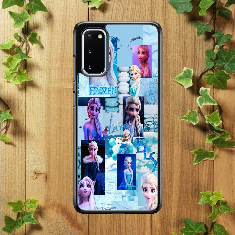 Frozen Elsa Aesthetic Samsung Galaxy S20 Case-Rubber / Black (2D Case)-Xtracase