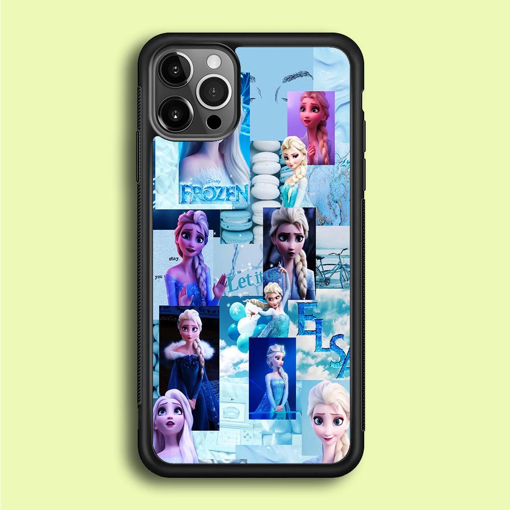 Frozen Elsa Aesthetic iPhone 12 Pro Case-Rubber / Black (2D Case)-Xtracase